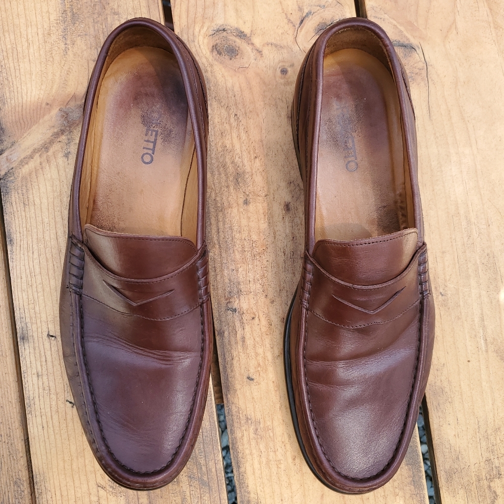 BROLETTO Italian Loafers. Men's Size 12. Brown Leather. GPWC. - Picture 5 of 10
